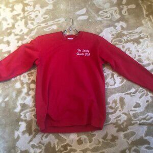 DOUBLE TROUBLE Lonely Hearts Club Cherry Red Sweatshirt Small